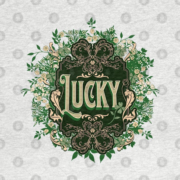 Vintage Victorian Floral Lucky Shamrocks by Curio Pop Relics